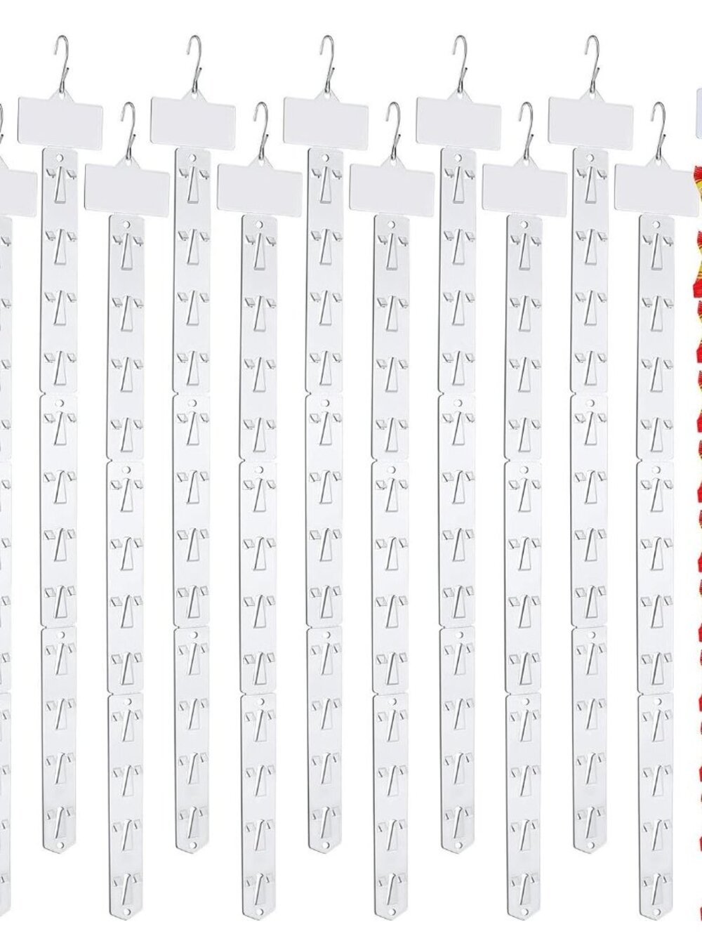 30 Pieces Station Merchandise Strips Plastic Hanging Strips with 30 Pieces S Hoo